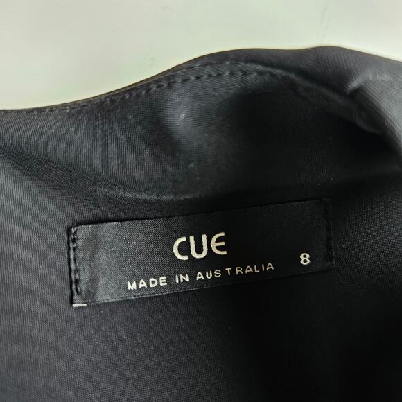 Cue Australia Black Sleeveless Asymmetrical Dress Size 4 - Picture 5 of 9